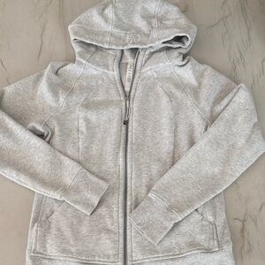 lululemon athletica Heather Light Gray Zip-Up Hoodie